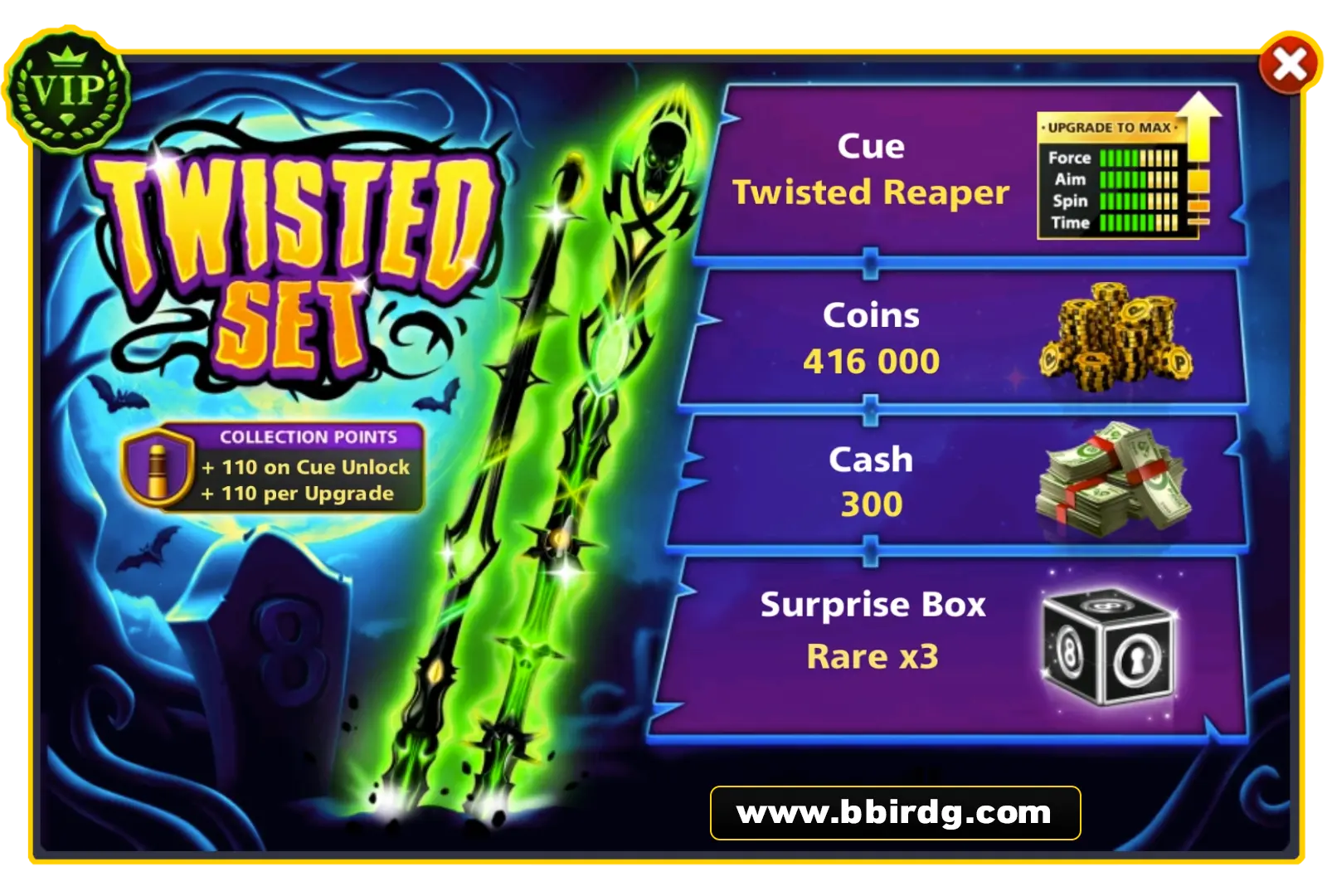 Reaper Cue - Twisted Set | 8 Ball Pool - BlackBird Store