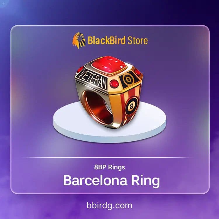 Barcelona Tournaments Ring & Coins | 8 Ball Pool