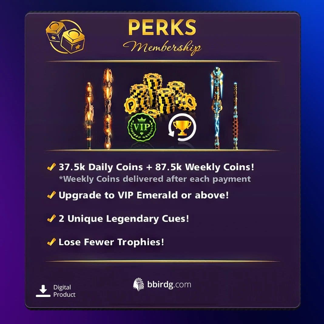 Perks Membership Legendary Cues (7 days) | 8 Ball Pool