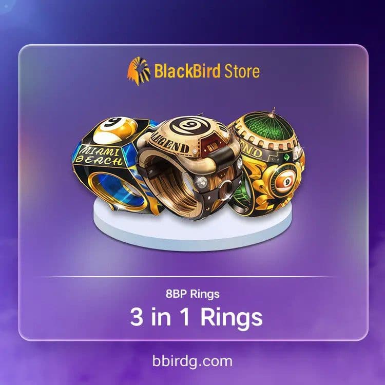 Miami Dallas & Istanbul 9 Ball Rings + Coins | 8 Ball Pool