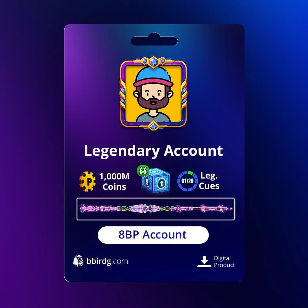 1 Billion Coins 1 Legendary Cue & 66 Leg. Box | 8 Ball Pool Account