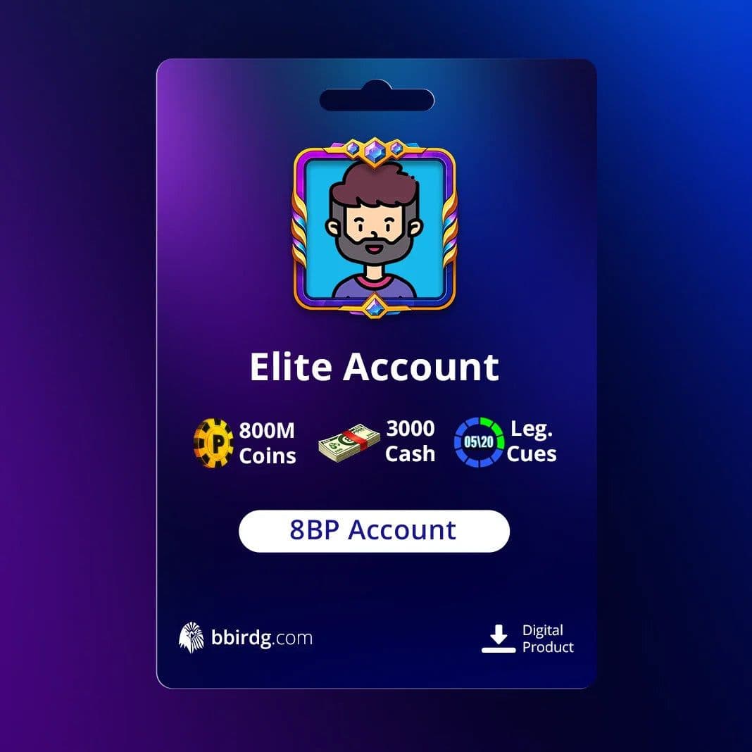 800 Million Coins & 5 Legendary Cues | 8 Ball Pool Account