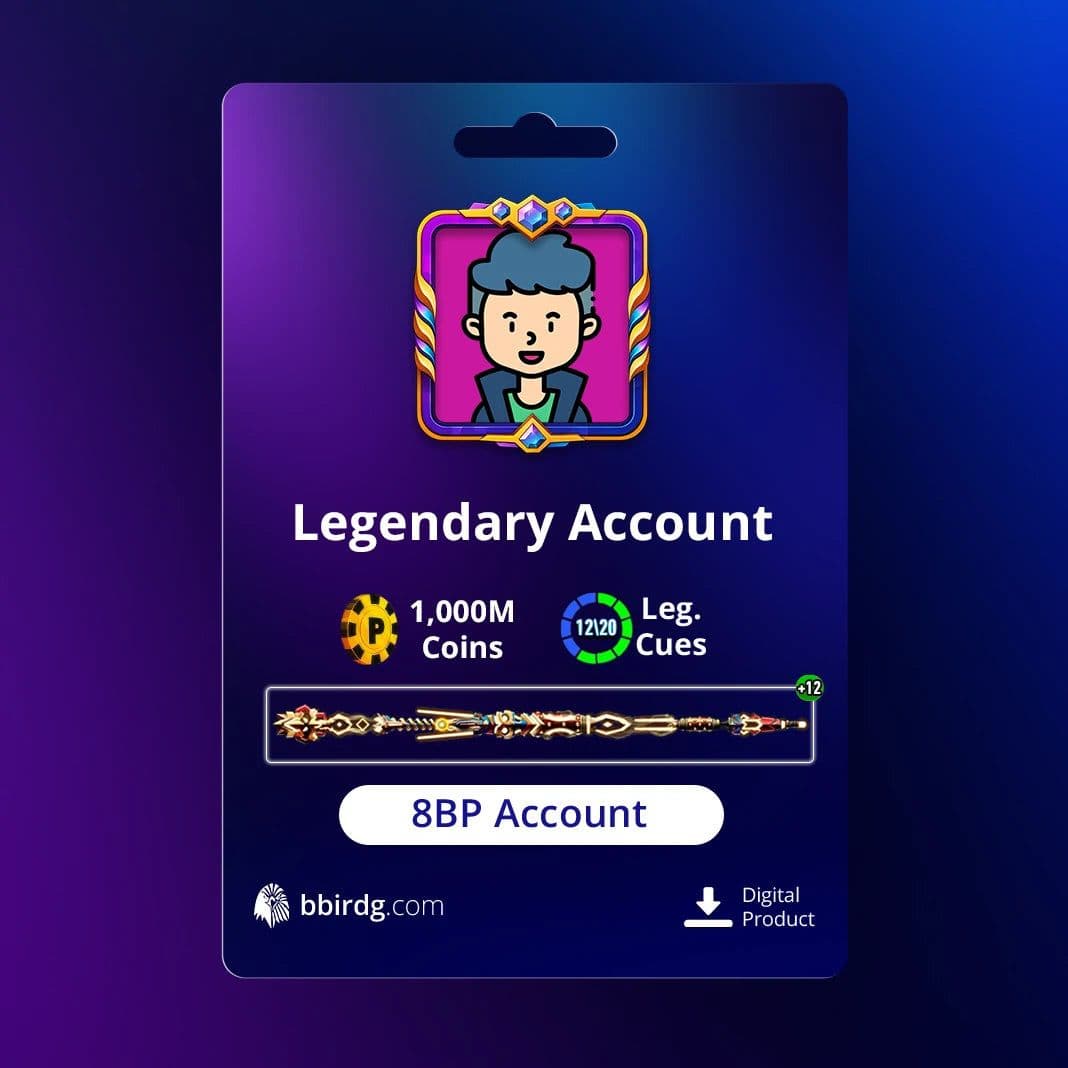 1 Billion Coins & 12 Legendary Cues | 8 Ball Pool Account
