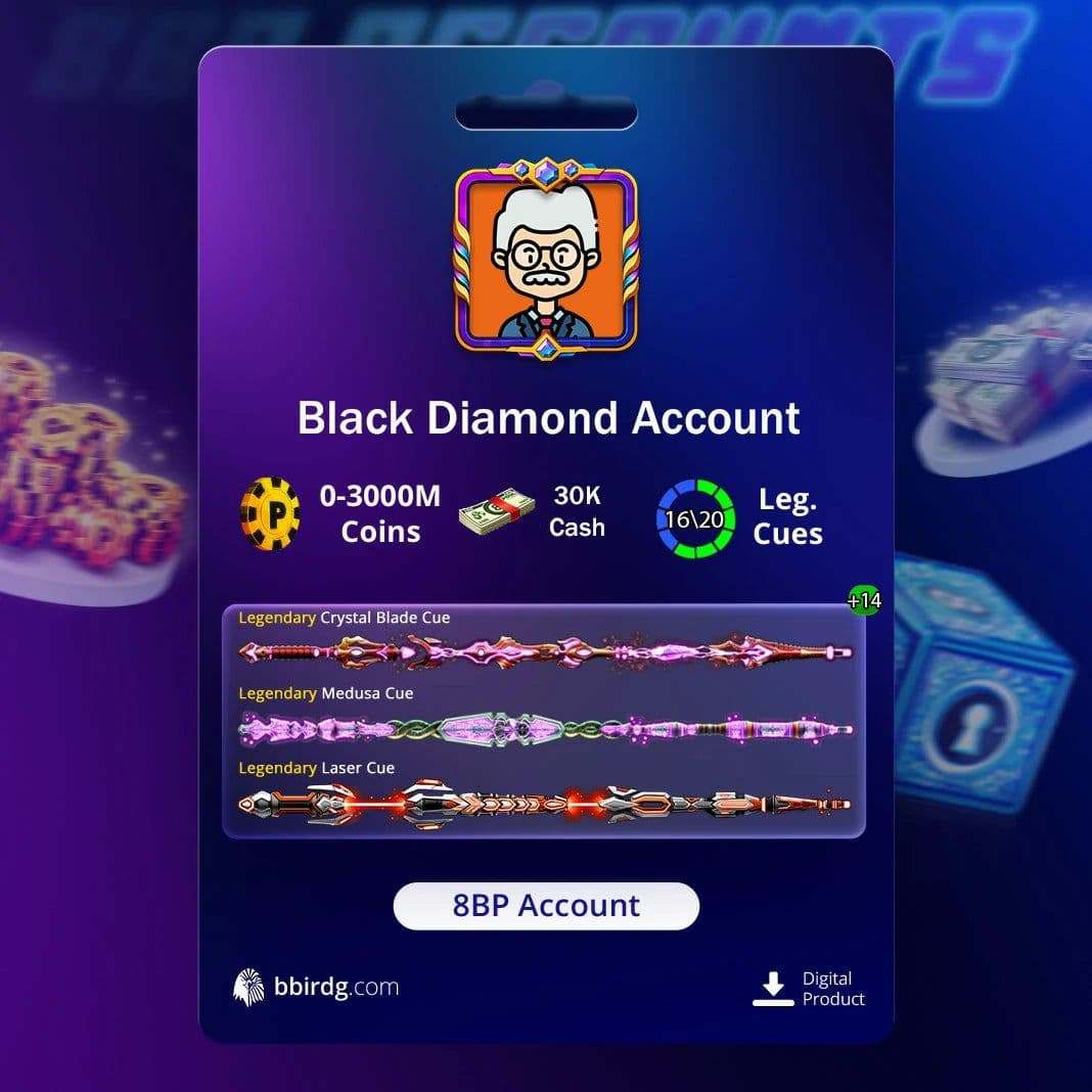 8 ball pool black diamond account