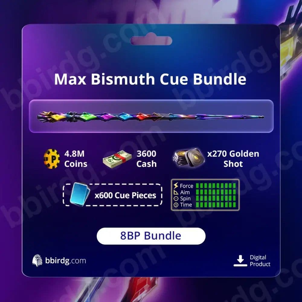 Bismuth Animated Cue Bundle - Max Level | 8 Ball Pool 8BP Deals