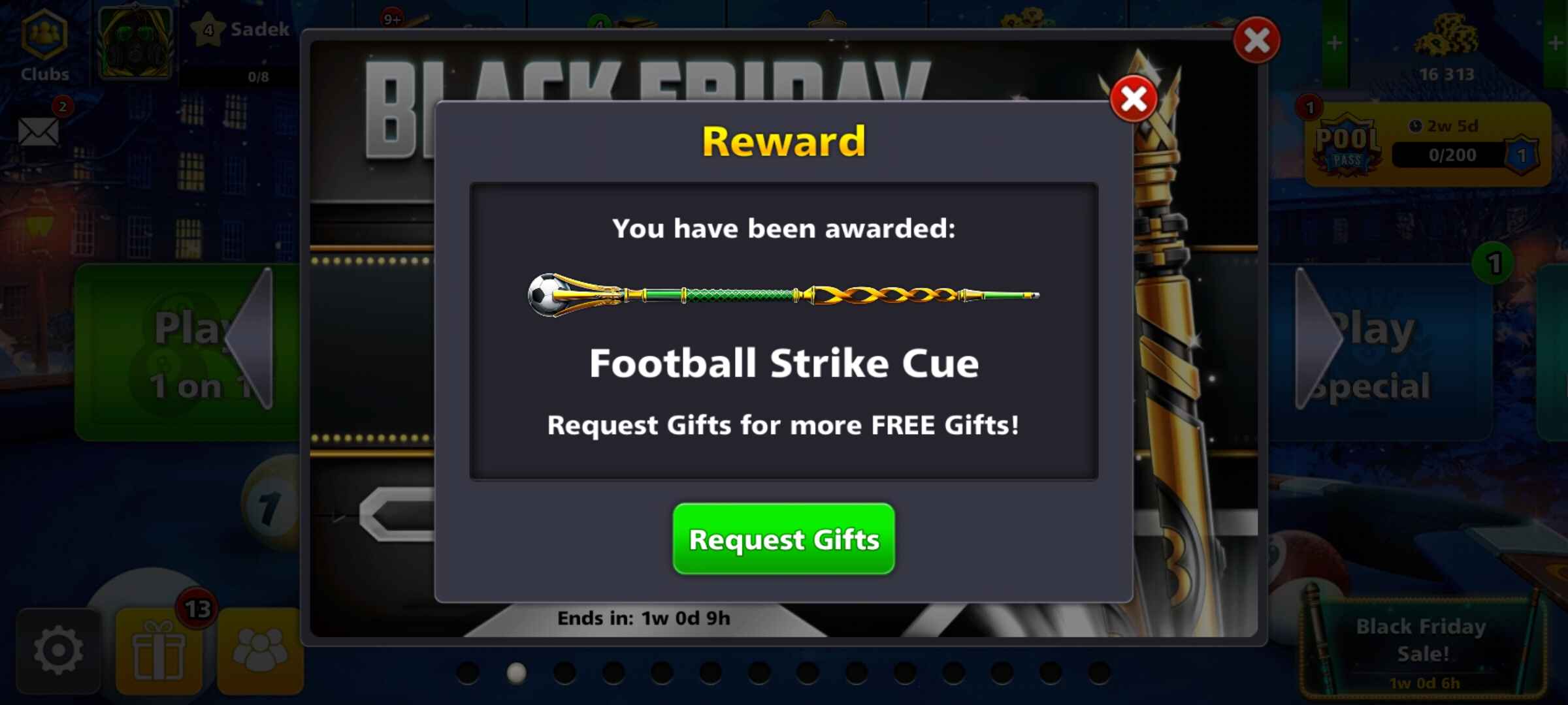 🟢 Claim FREE Football Strike Cue | 8 Ball Pool