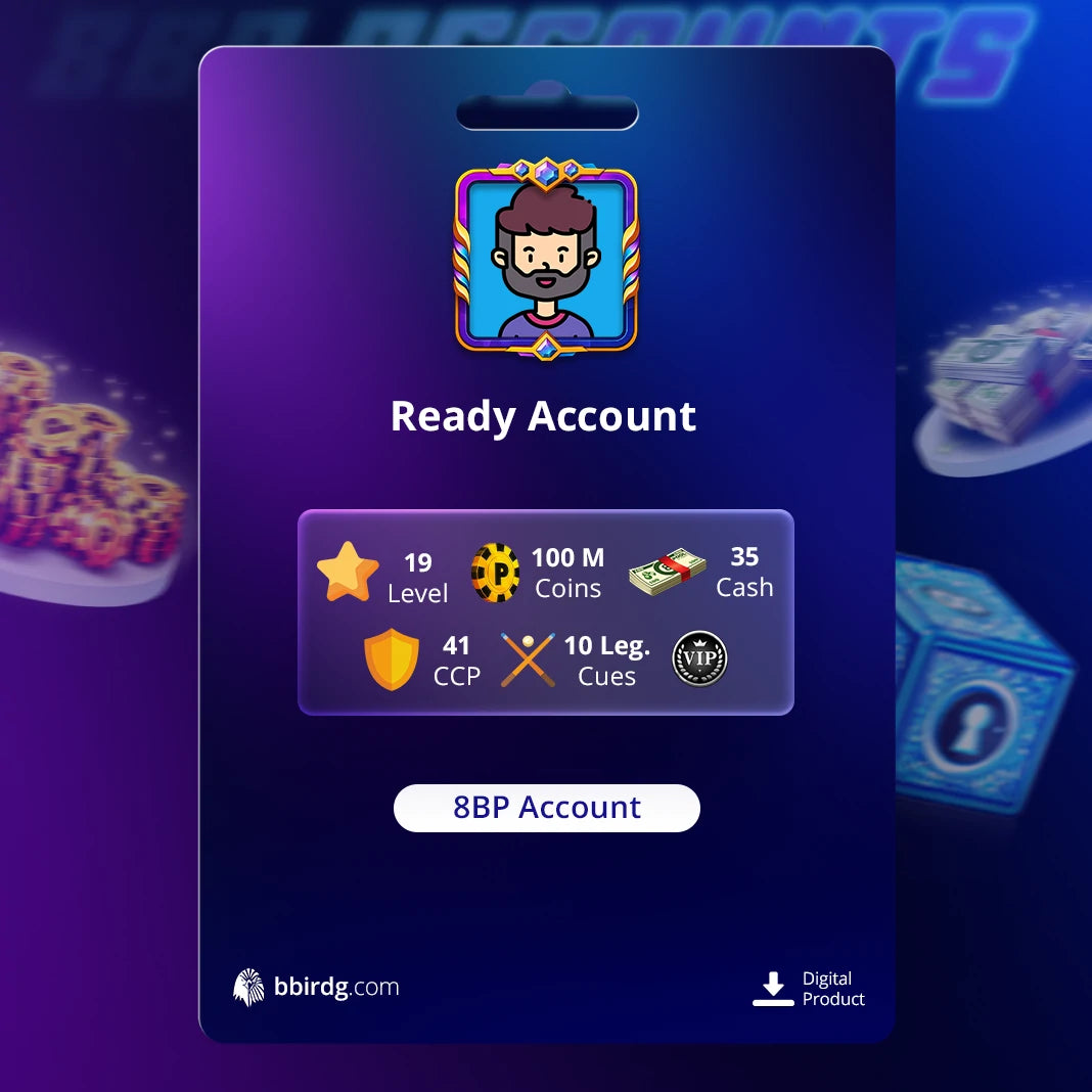 100M Coins | x10 Legendary Cues | 1 Max Cue | 8 Ball Pool Account