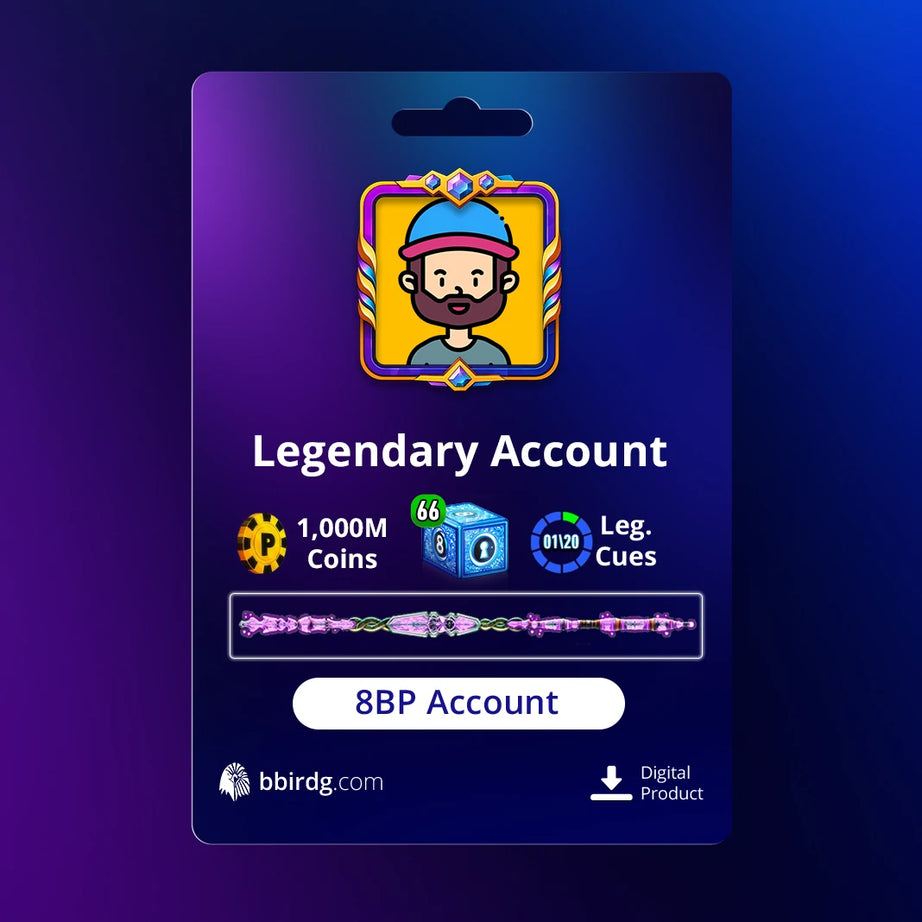 1 Billion Coins, 1 Legendary Cue & 66 Leg. Box  | 8 Ball Pool Account