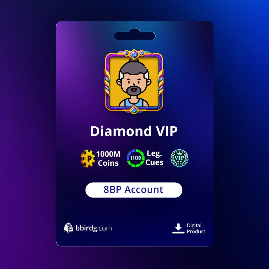 1 Billion Coins & 11 Legendary Cues | Diamond VIP 8 Ball Pool Account