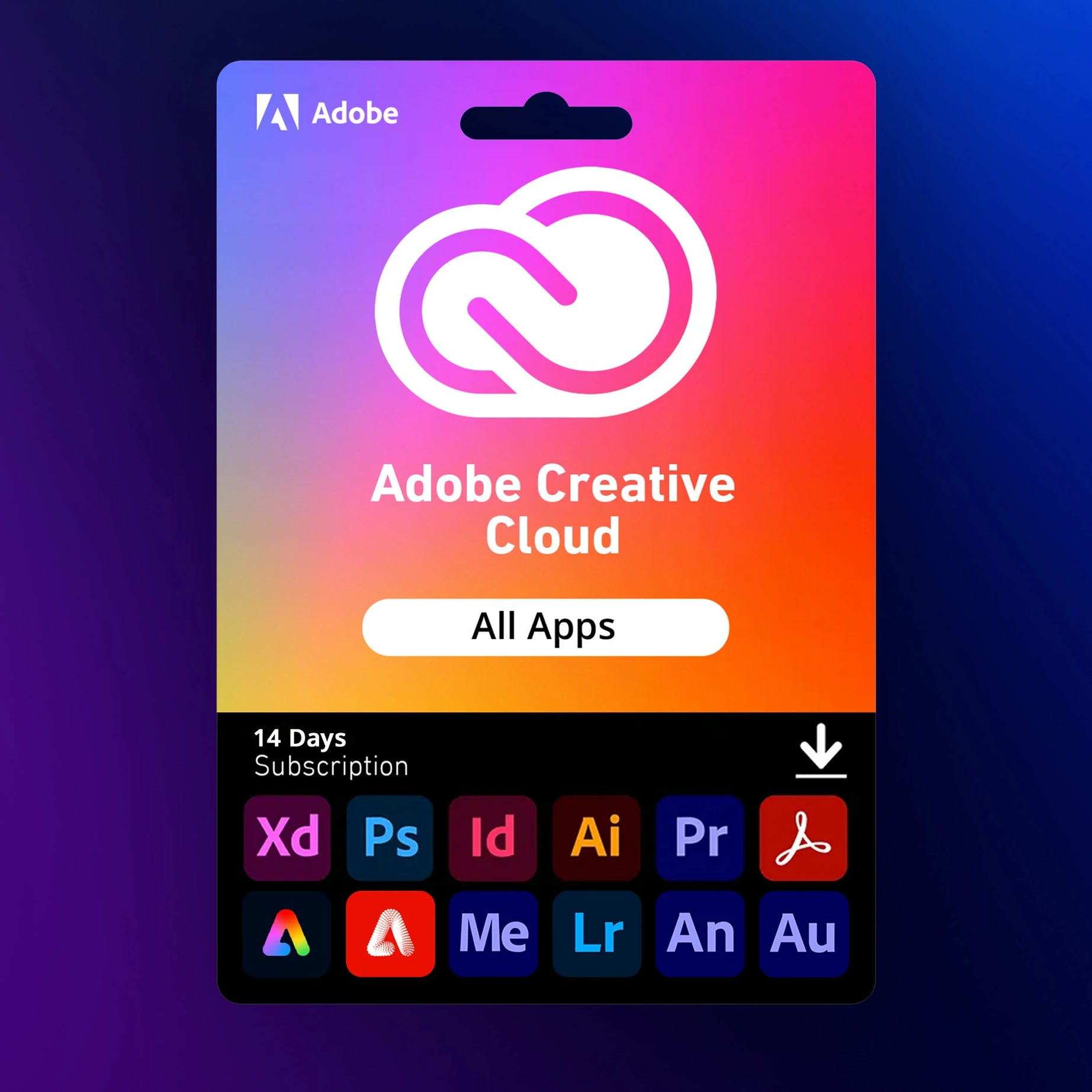 Adobe Creative Cloud All Apps - 14 Day