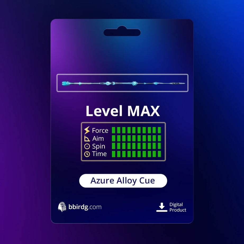 Azure Alloy Cue - MAX Level | 8 Ball Pool