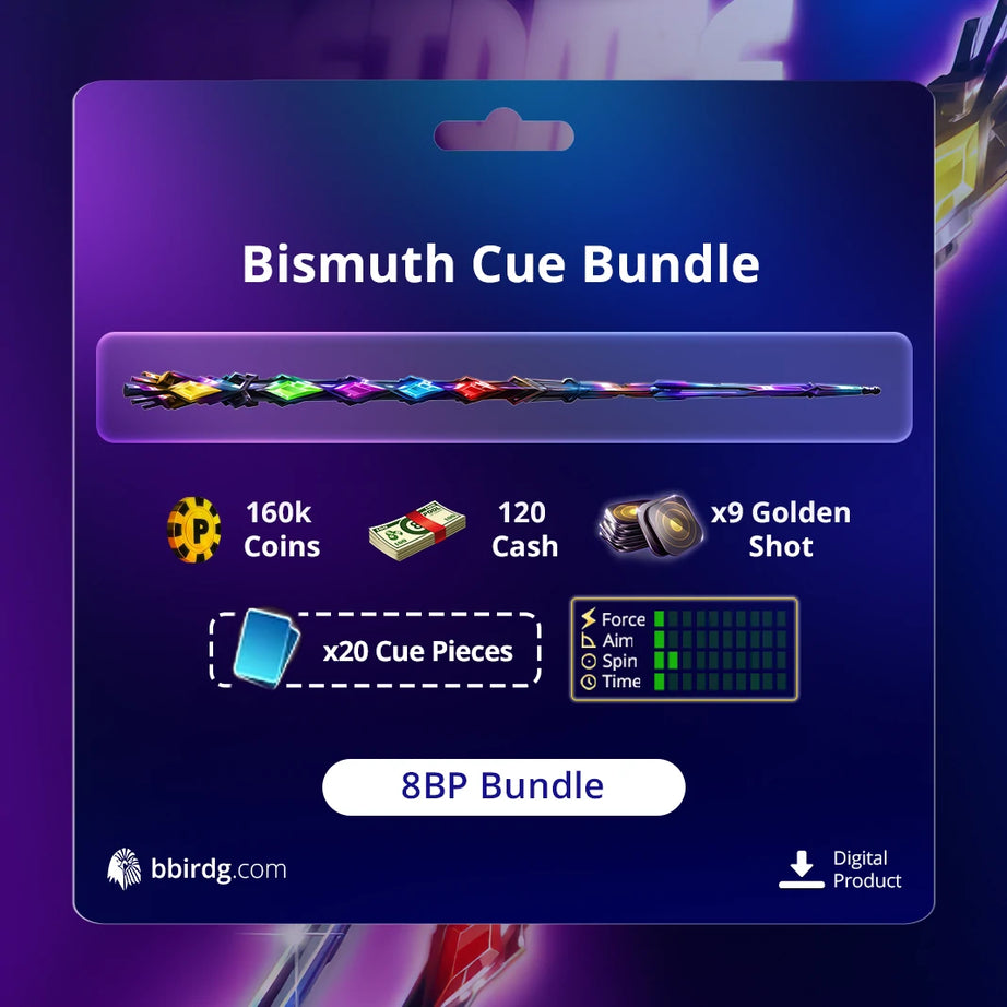 Bismuth Animated Cue Bundle x20 Cue Pieces | 8 Ball Pool