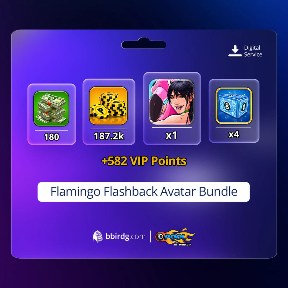 Flamingo Flashback Avatar Bundle | 8 Ball Pool