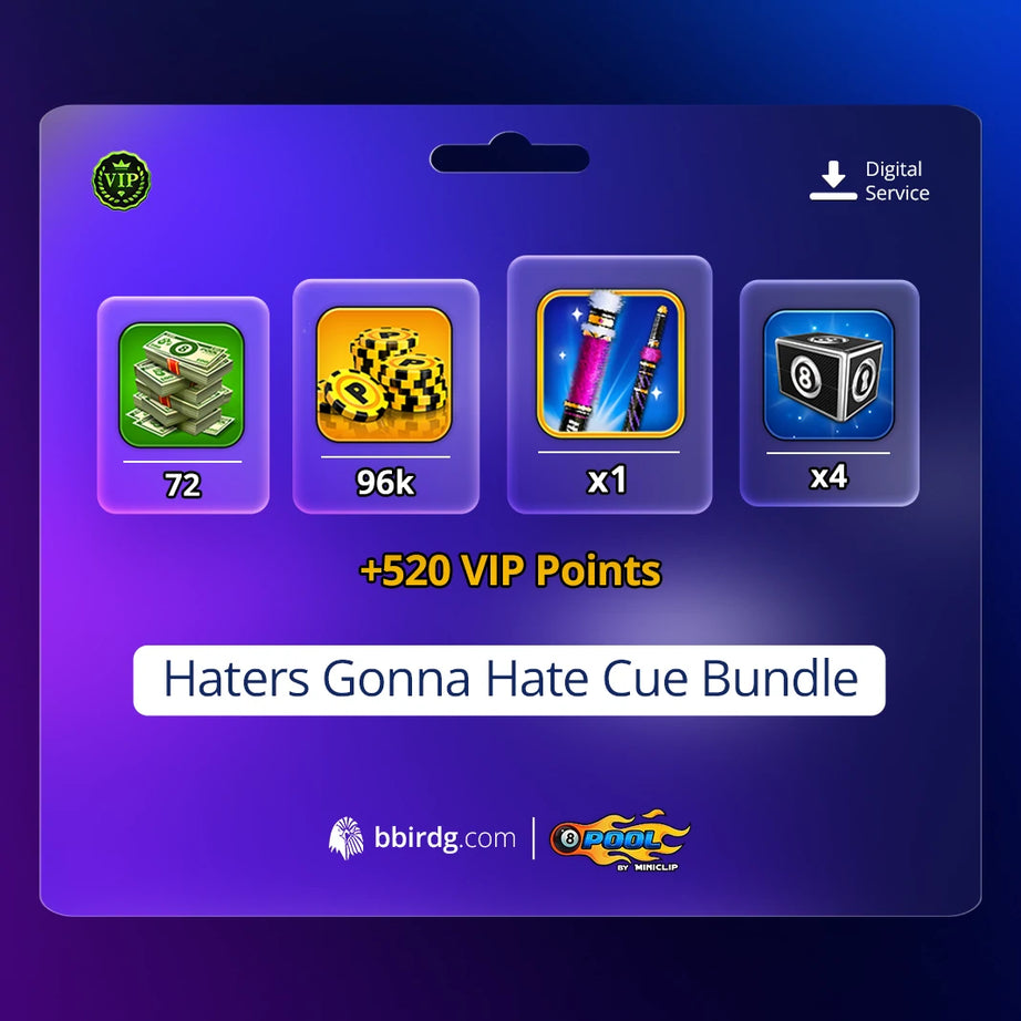 Haters Gonna Hate Cue Bundle | 8 Ball Pool