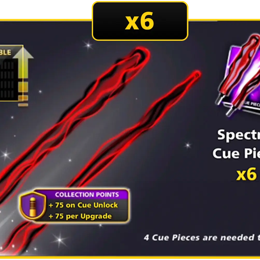 x6 Spectral Cue Pieces | 8 Ball Pool - BlackBird Store