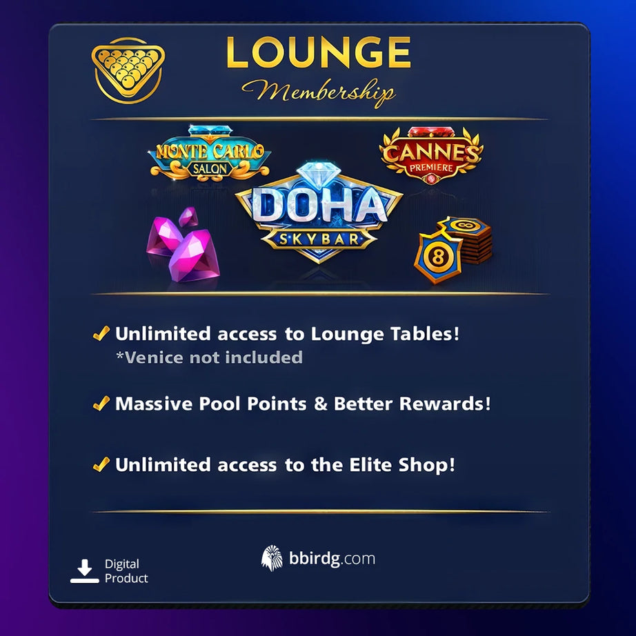 Lounge Membership New Tables (28 days) | 8 Ball Pool