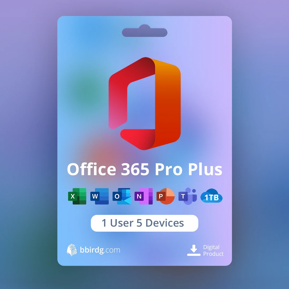 Microsoft Office 365 Family Account 5 Devices 1 User + 1TB OneDrive