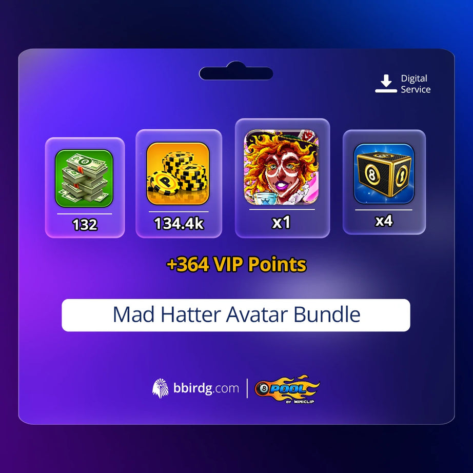 Mad Hatter Avatar Bundle | 8 Ball Pool