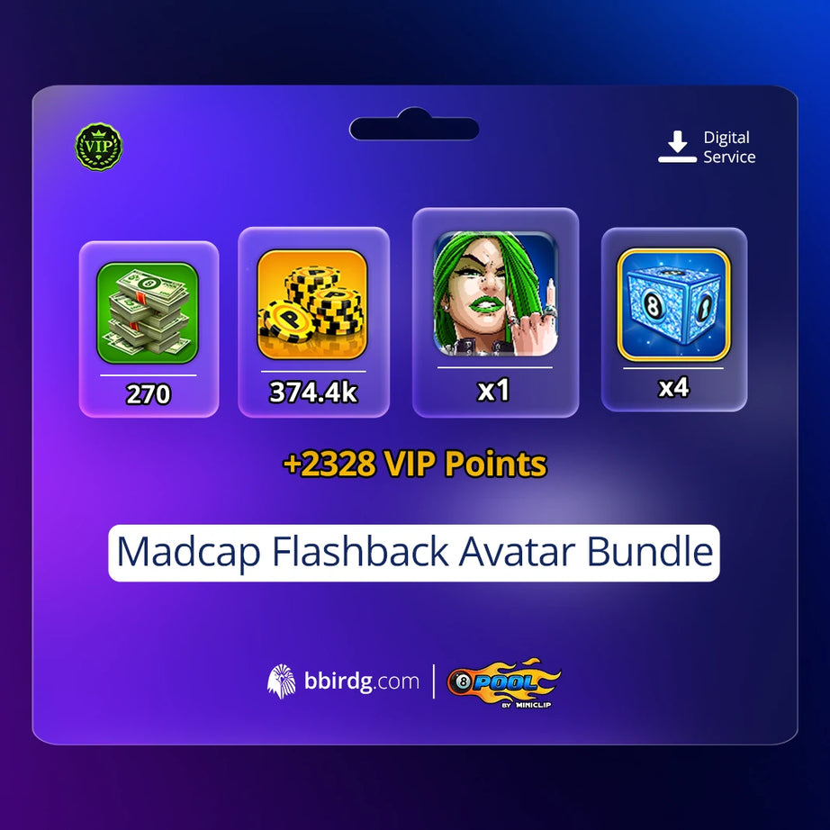 Madcap Flashback Avatar Bundle | 8 Ball Pool