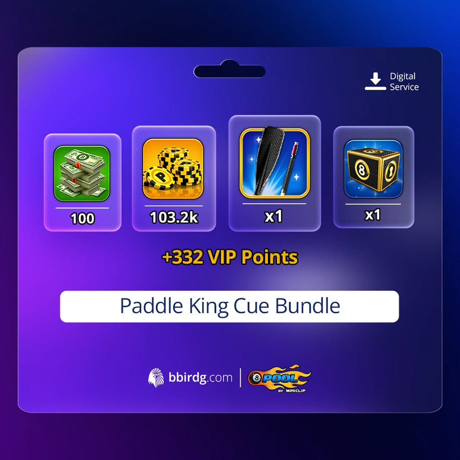 Paddle King Cue Bundle | 8 Ball Pool