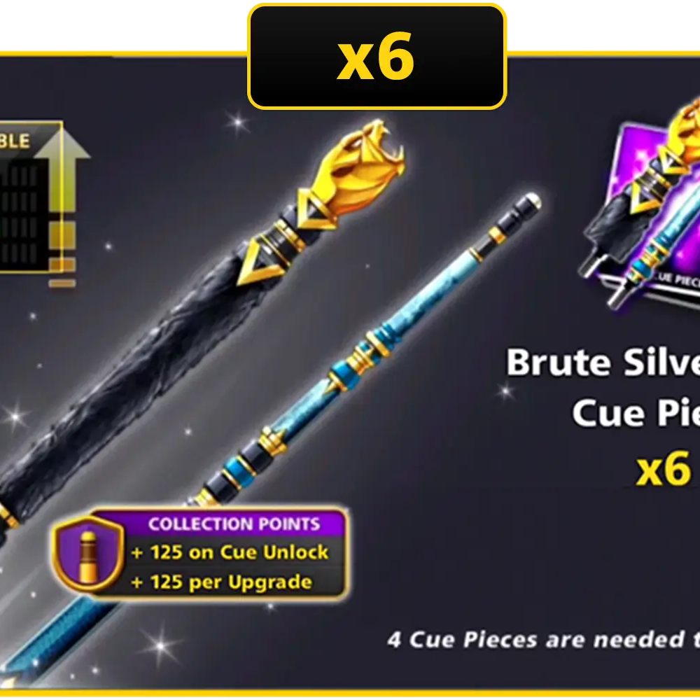 x6 Brute Silverback Cue Pieces | 8 Ball Pool - BlackBird Store