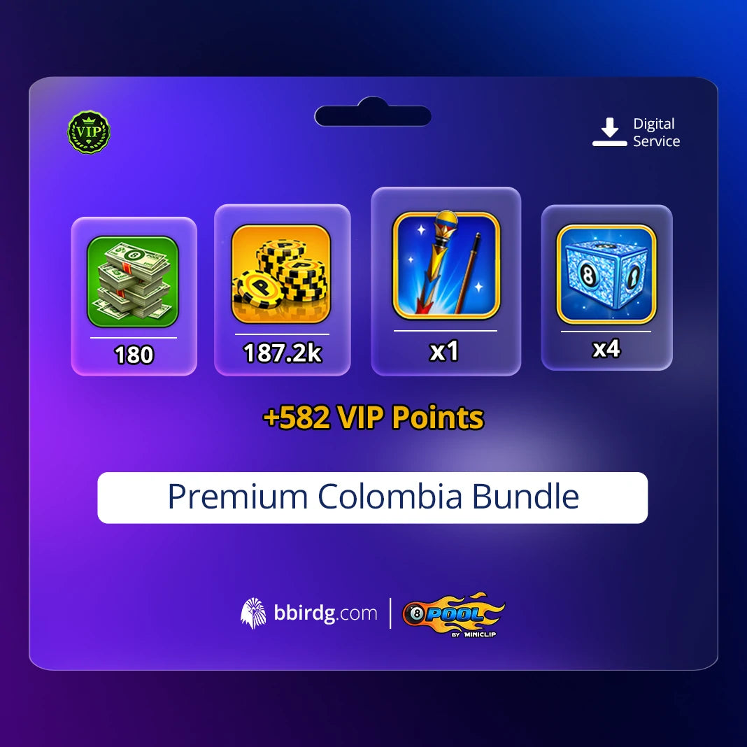 Premium Colombia Bundle | Country Cues - 8 Ball Pool