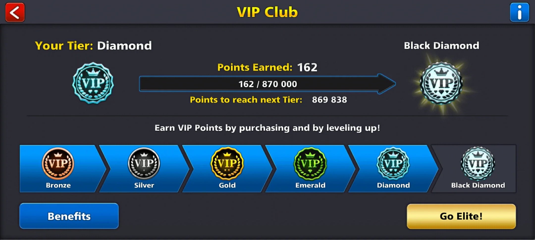 800 Million Coins & 11 Legendary Cues | Diamond VIP 8 Ball Pool Account