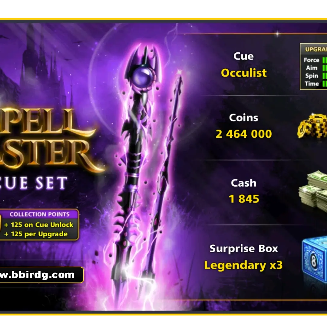 Occulist Cue - Spell Caster Set | 8 Ball Pool - BlackBird Store