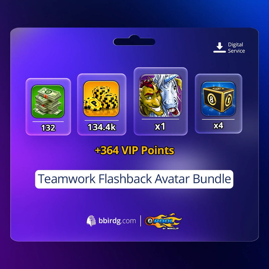 Teamwork Flashback Avatar Bundle | 8 Ball Pool