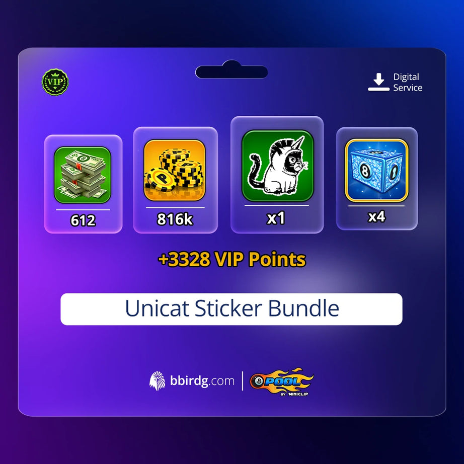 Unicat Sticker Bundle | 8 Ball Pool