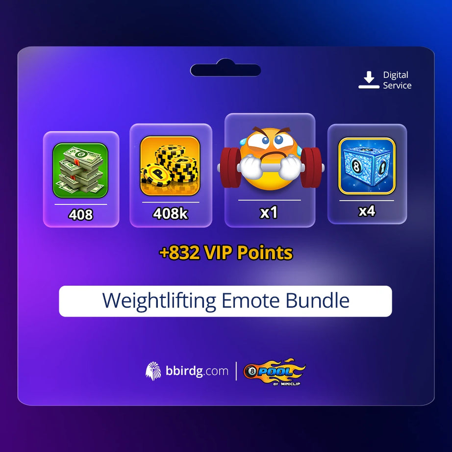 Weightlifting Emote Bundle | 8 Ball Pool