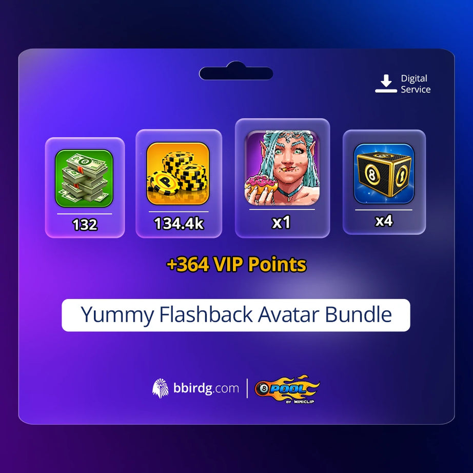 Yummy Flashback Avatar Bundle | 8 Ball Pool