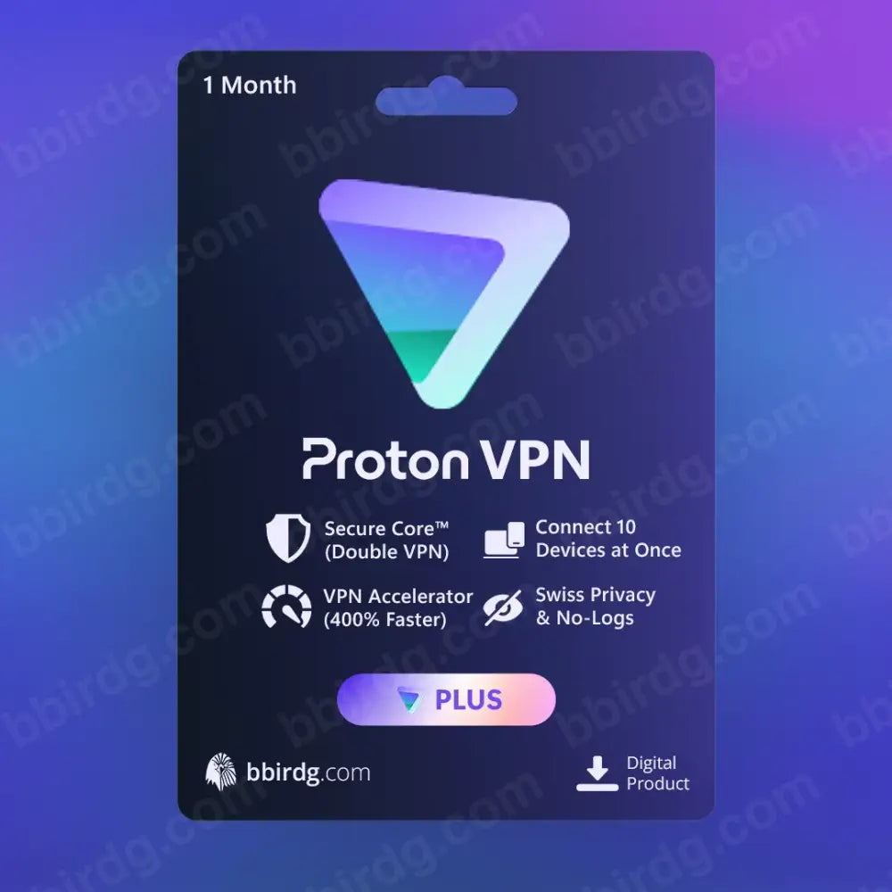 Proton VPN Plus - 1 Month | Personal Account 1 Month
